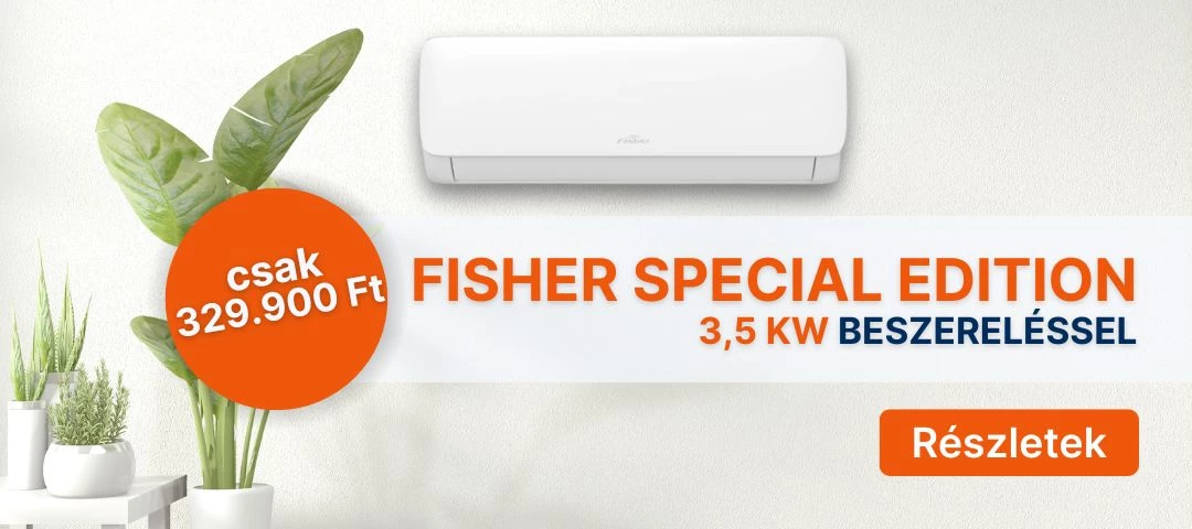 Fisher Special Edition 3,5 kW klíma beszereléssel csak 329.900 Ft!