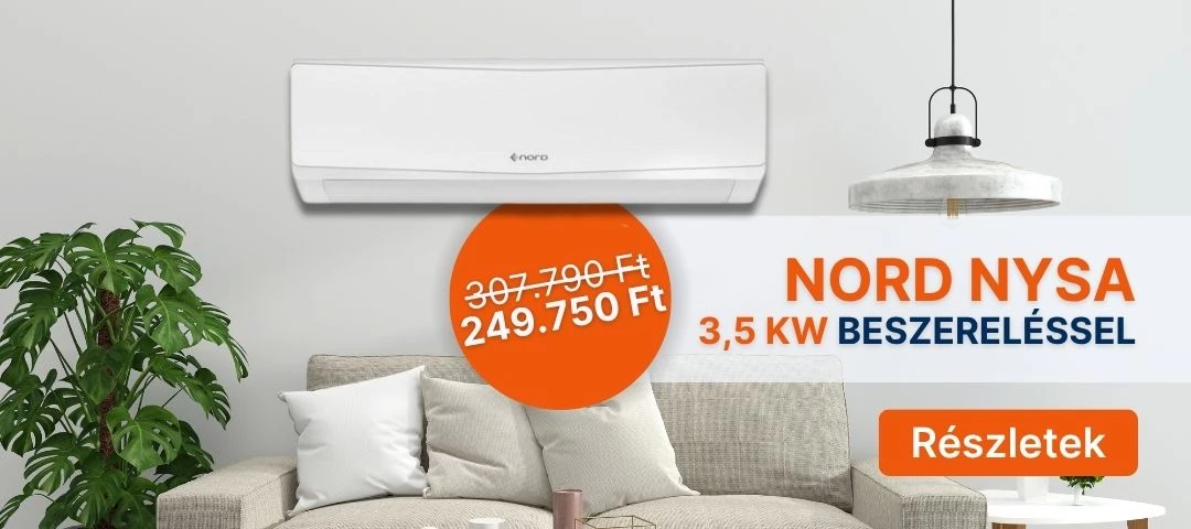 Nyord Nysa klíma akció beszereléssel csak 249.750 Ft!