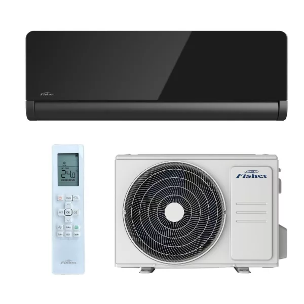 Fisher Art oldalfali inverteres monosplit klíma szett 3,5 kW Antracit - Fekete tükrös előlappal ( FSAIF-Art-124AE3-B/FSOAIF-Art-124AE3 )