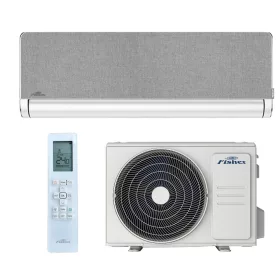   Fisher Art oldalfali inverteres monosplit klíma szett 3,5 kW Fehér - Ezüstszürke textil cserélhető előlappal ( FSAIF-Art-124AE3-W-GR/FSOAIF-Art-124AE3)